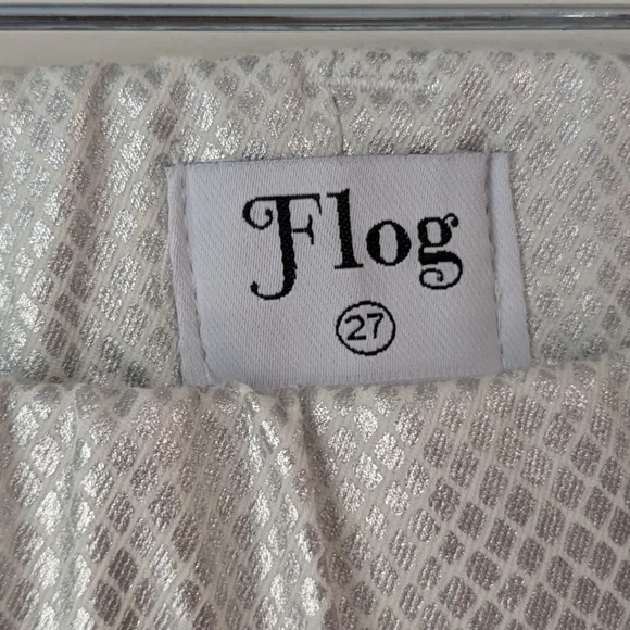 Bevy Flog Nansi Pants In Silver Python